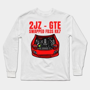 2JZ - GTE Swapped FD3S RX7 Long Sleeve T-Shirt